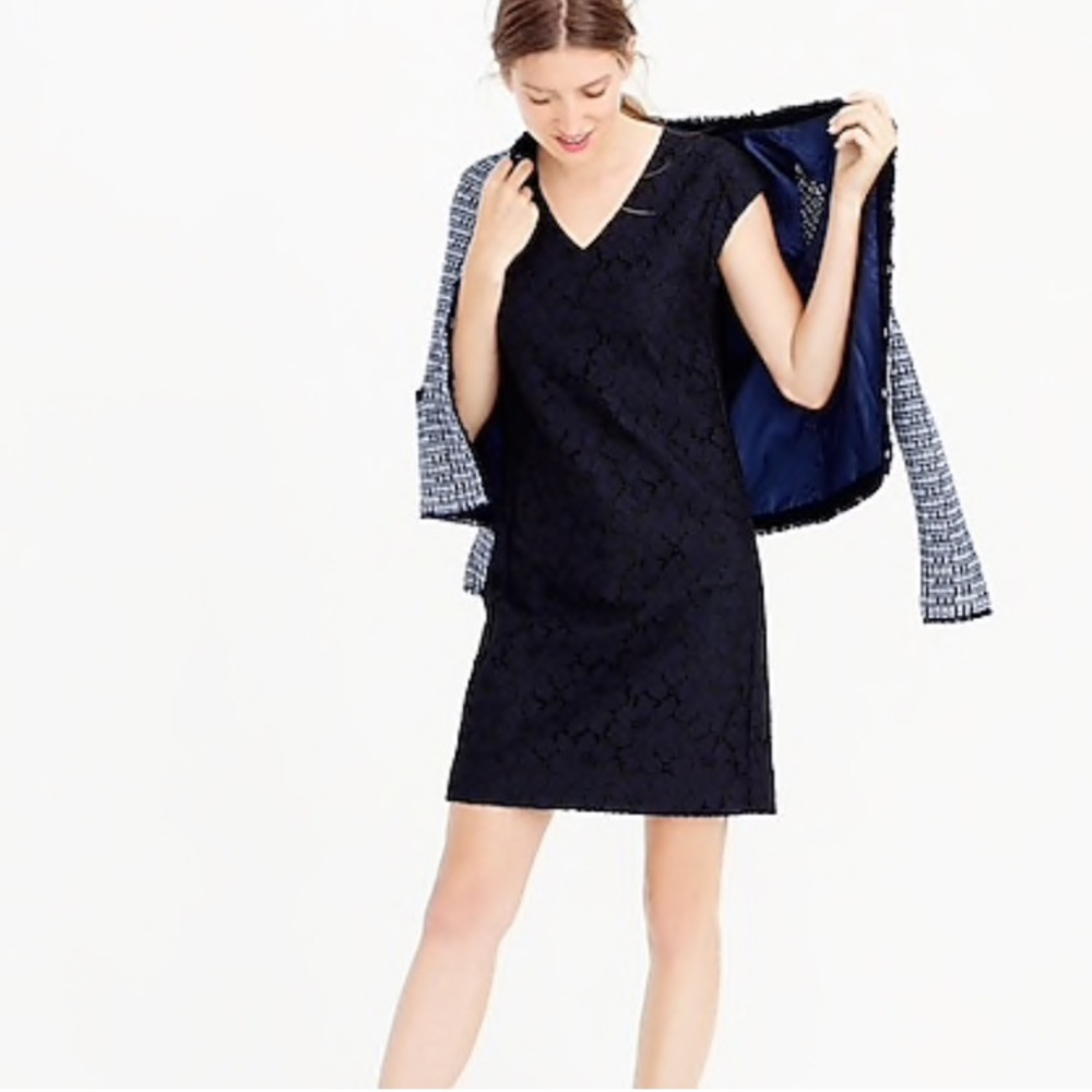 J.Crew Sleeveless Lace Shift Dress